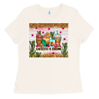 Bone Cafecito y chisme coffee cups Ladies Tee - Zillion Design Studio
