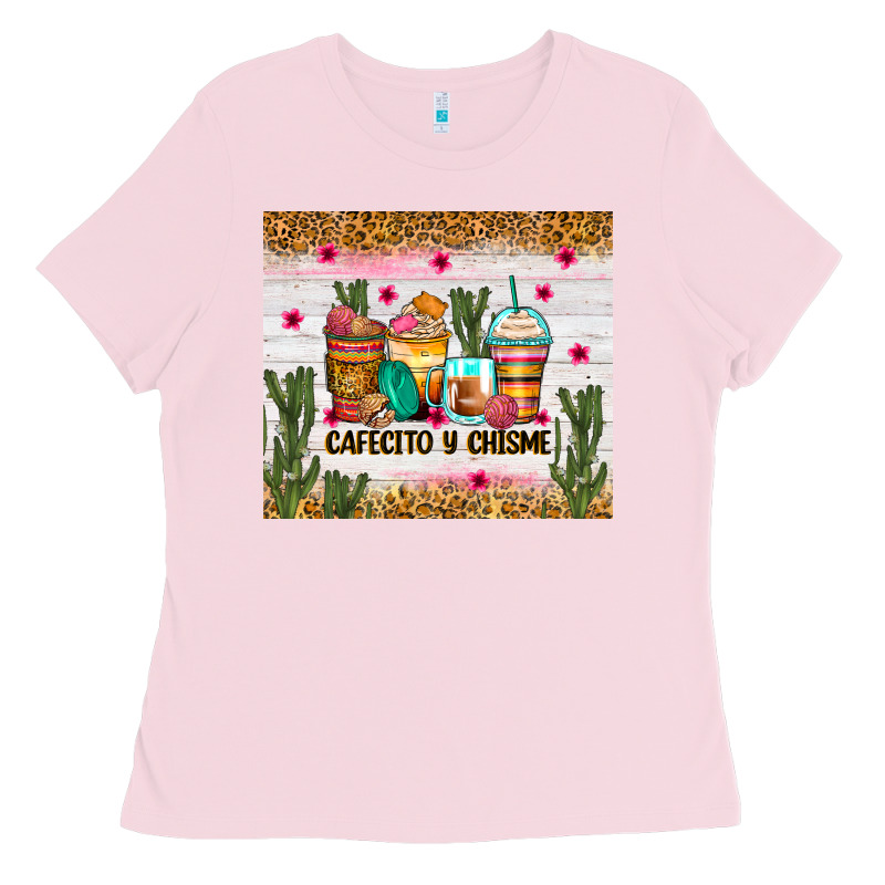 Cafecito Y Chisme Coffee Cups Ladies Tee by Zillion Design Studio | Teevron