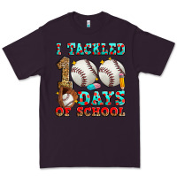 Plum i tackled 100 days of school baseball Premium Tee - Zillion Design Studio