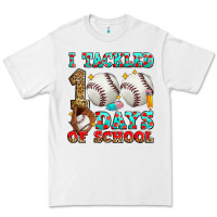 White i tackled 100 days of school baseball Premium Tee - Zillion Design Studio