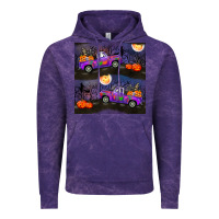 Cloud Purple halloween spooky truck seamless pattern Vintage Hoodie - BundleAndBundleShop