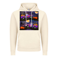 Vintage Artic halloween spooky truck seamless pattern Vintage Hoodie - BundleAndBundleShop