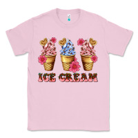 Bubblegum Pink floral ice cream Classic Tee - AdoDesignShop
