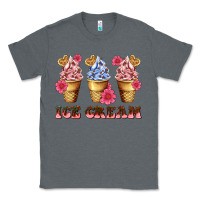Charcoal Heather floral ice cream Classic Tee - AdoDesignShop