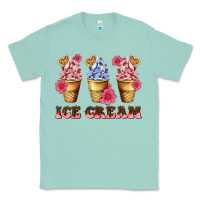 Seafoam floral ice cream Classic Tee - AdoDesignShop
