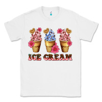 White floral ice cream Classic Tee - AdoDesignShop