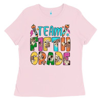 Bubblegum Pink team fifth grade Ladies Tee - JahusDesignShop