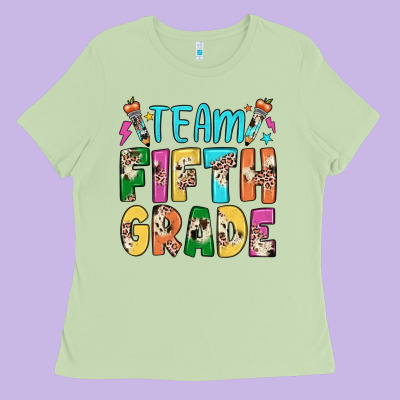 Team Fifth Grade Ladies Tee Designed By Jahusdesignshop