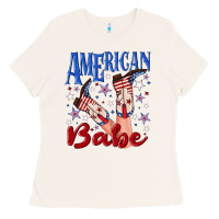 Bone American babe 4th july Ladies Tee - texasbilliewilder