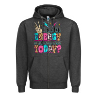 Charcoal Heather i match energy so how we gon' act today Zipper Hoodie - MaliasSmallBusiness