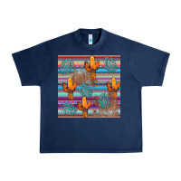 Navy cactus gemstone seamless Urban Heavy Tee - AdoDesignShop