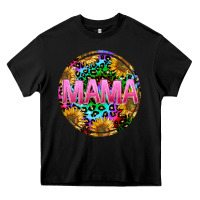 Black tie dye mama Heavy Core Tee - texasbilliewilder