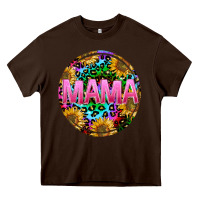 Chocolate Brown tie dye mama Heavy Core Tee - texasbilliewilder