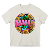 Cream tie dye mama Heavy Core Tee - texasbilliewilder