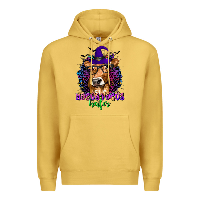 Hocus Pocus Heifer With Cow And Halloween Premium Hoodie by texasbilliewilder | Teevron