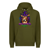 Army Green Hocus Pocus Heifer with Cow and Halloween Premium Hoodie - texasbilliewilder