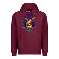 Burgundy Hocus Pocus Heifer with Cow and Halloween Premium Hoodie - texasbilliewilder