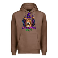 Chestnut Hocus Pocus Heifer with Cow and Halloween Premium Hoodie - texasbilliewilder