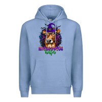 Colony Blue Hocus Pocus Heifer with Cow and Halloween Premium Hoodie - texasbilliewilder