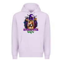 Lilac Hocus Pocus Heifer with Cow and Halloween Premium Hoodie - texasbilliewilder