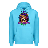 Ocean Blue Hocus Pocus Heifer with Cow and Halloween Premium Hoodie - texasbilliewilder