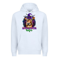 White Hocus Pocus Heifer with Cow and Halloween Premium Hoodie - texasbilliewilder