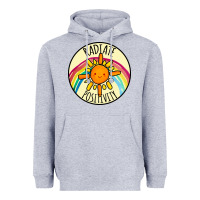 Heather Grey Radiate Positivity Heavyweight Hoodie - Bettercallsaul