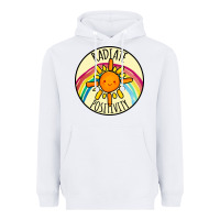 White Radiate Positivity Heavyweight Hoodie - Bettercallsaul