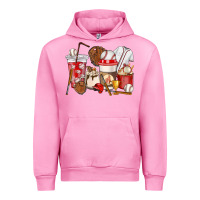 Fuchsia Pink Baseball coffee cups Urban Hoodie - HowdyJamesFarm