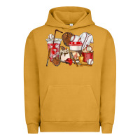 Pigment Peanut Butter Baseball coffee cups Urban Hoodie - HowdyJamesFarm