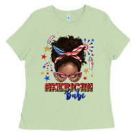Matcha American babe afro messy bun Ladies Tee - texasbilliewilder