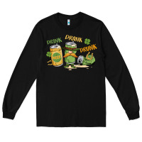 Black deink drank drunk st. patrick's day Long Sleeve Tee - MaliasSmallBusiness