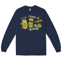 Navy deink drank drunk st. patrick's day Long Sleeve Tee - MaliasSmallBusiness