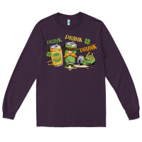 Plum deink drank drunk st. patrick's day Long Sleeve Tee - MaliasSmallBusiness