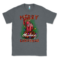 Charcoal Heather merry clucking christmas rooster Classic Tee - BarkalooDesign
