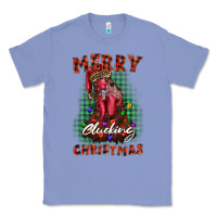 Colony Blue merry clucking christmas rooster Classic Tee - BarkalooDesign