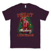Plum merry clucking christmas rooster Classic Tee - BarkalooDesign