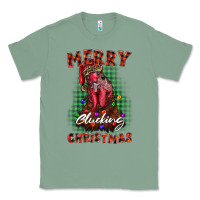 Sage merry clucking christmas rooster Classic Tee - BarkalooDesign