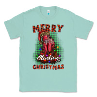Seafoam merry clucking christmas rooster Classic Tee - BarkalooDesign