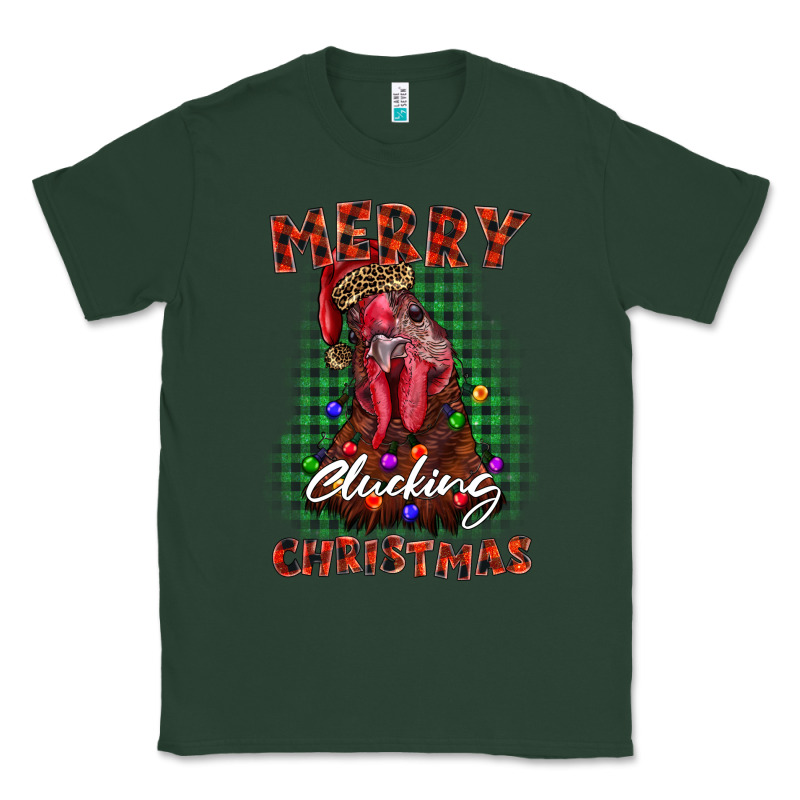 Merry Clucking Christmas Rooster Classic Tee by BarkalooDesign | Teevron