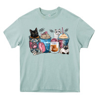 Cat Coffee Cups Heavy Core Tee | Teevron