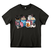 Asphalt cat coffee cups Heavy Core Tee - Zillion Design Studio