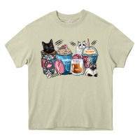 Mossy cat coffee cups Heavy Core Tee - Zillion Design Studio