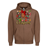 Chestnut christmas joy black woman Zipper Hoodie - MaliasSmallBusiness