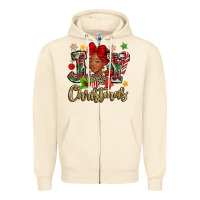 Sandshell christmas joy black woman Zipper Hoodie - MaliasSmallBusiness