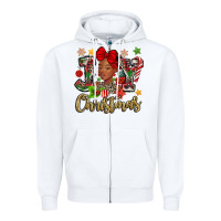 White christmas joy black woman Zipper Hoodie - MaliasSmallBusiness