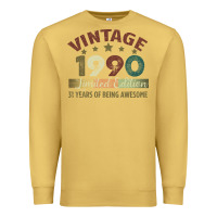 Antique Gold Vintage 1990 Limited Edition 31 Years Of Being Awesome Premium Sweatshirt - Bettercallsaul