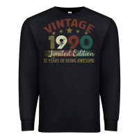 Black Vintage 1990 Limited Edition 31 Years Of Being Awesome Premium Sweatshirt - Bettercallsaul