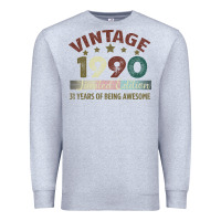 Heather Grey Vintage 1990 Limited Edition 31 Years Of Being Awesome Premium Sweatshirt - Bettercallsaul