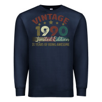 Navy Vintage 1990 Limited Edition 31 Years Of Being Awesome Premium Sweatshirt - Bettercallsaul